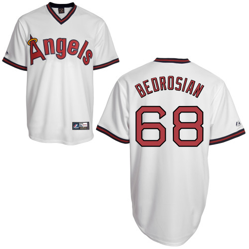 Cam Bedrosian #68 MLB Jersey-Los Angeles Angels of Anaheim Men's Authentic Cooperstown White Baseball Jersey